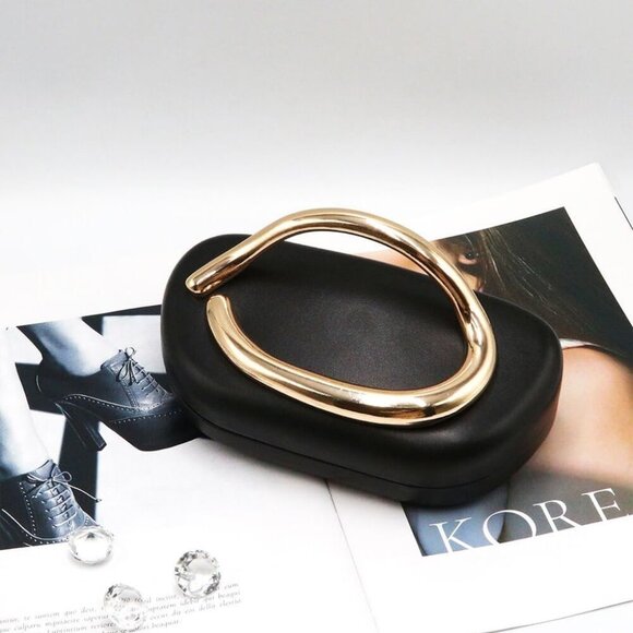 Round Acrylic Clutch Purse for Women, Vintage Evening Bag for Wedding & Prom - Picture 5 of 6